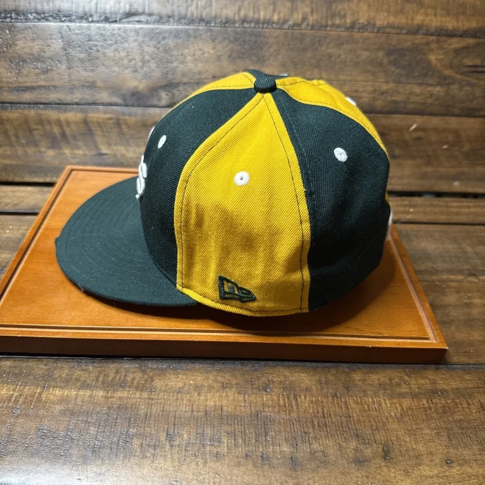 Oakland A's MLB New Era 59Fifty Green & Yellow Baseball Cap Men's Size 7